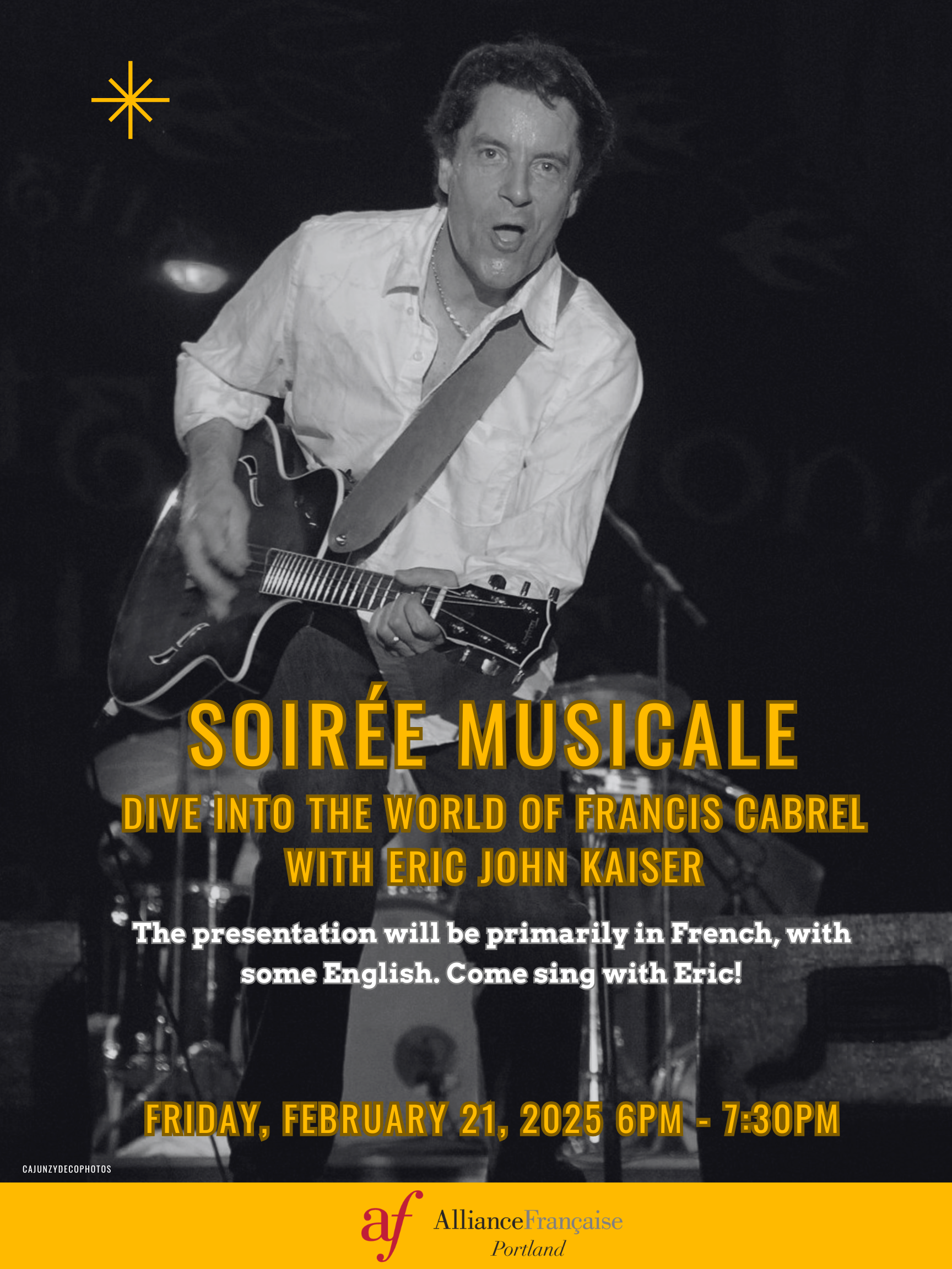 Soirée Musicale: Plongez dans l'univers de Francis Cabrel avec Eric John Kaiser