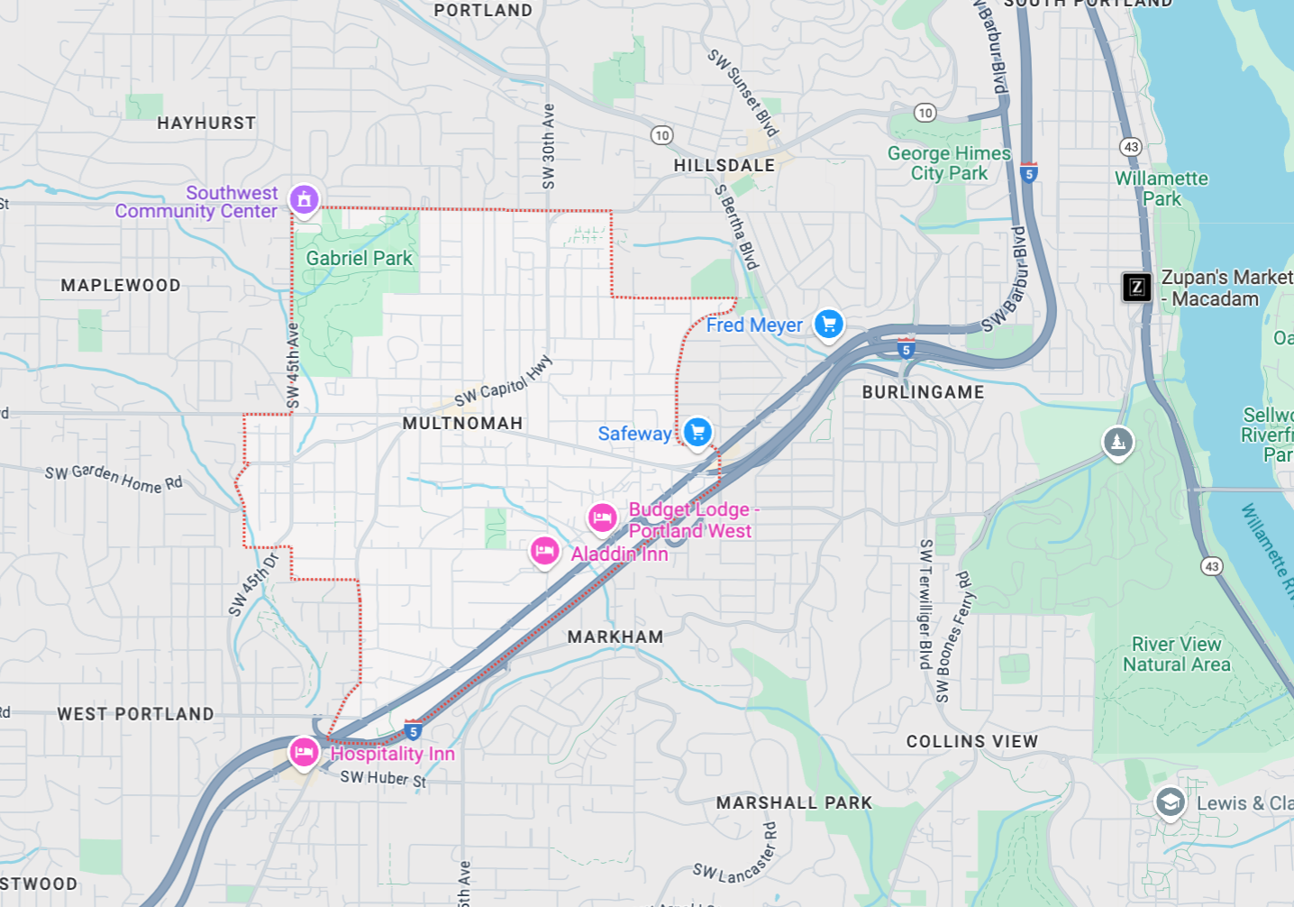 LES MEILLEURS QUARTIERS DE PORTLAND : LE QUARTIER SUD-OUEST DE MULTNOMAH